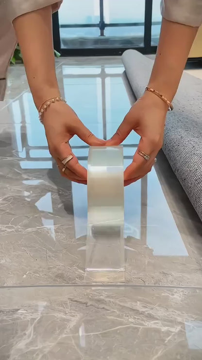 Double sided reusable tape